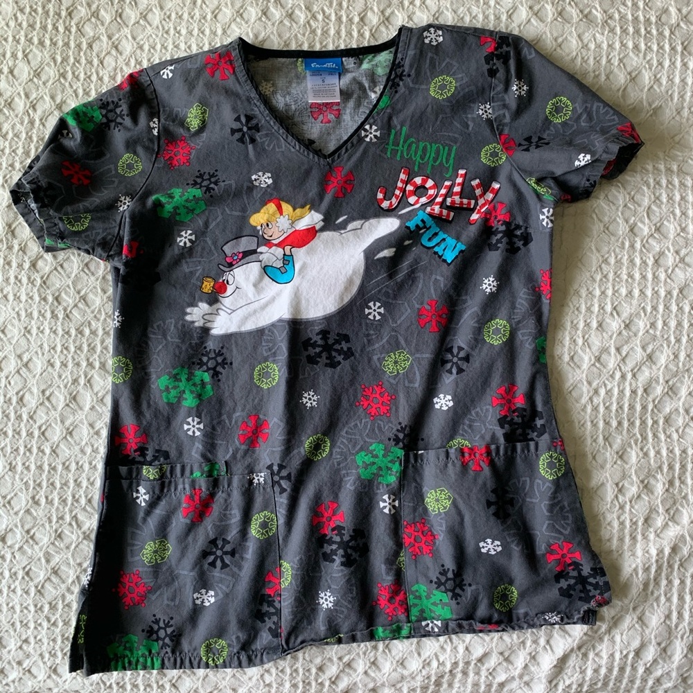 Women’s Christmas Scrub Top